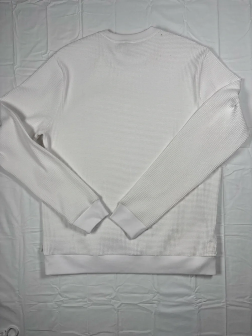 Vuori Tech Waffle Men's Crewneck Sweater - White